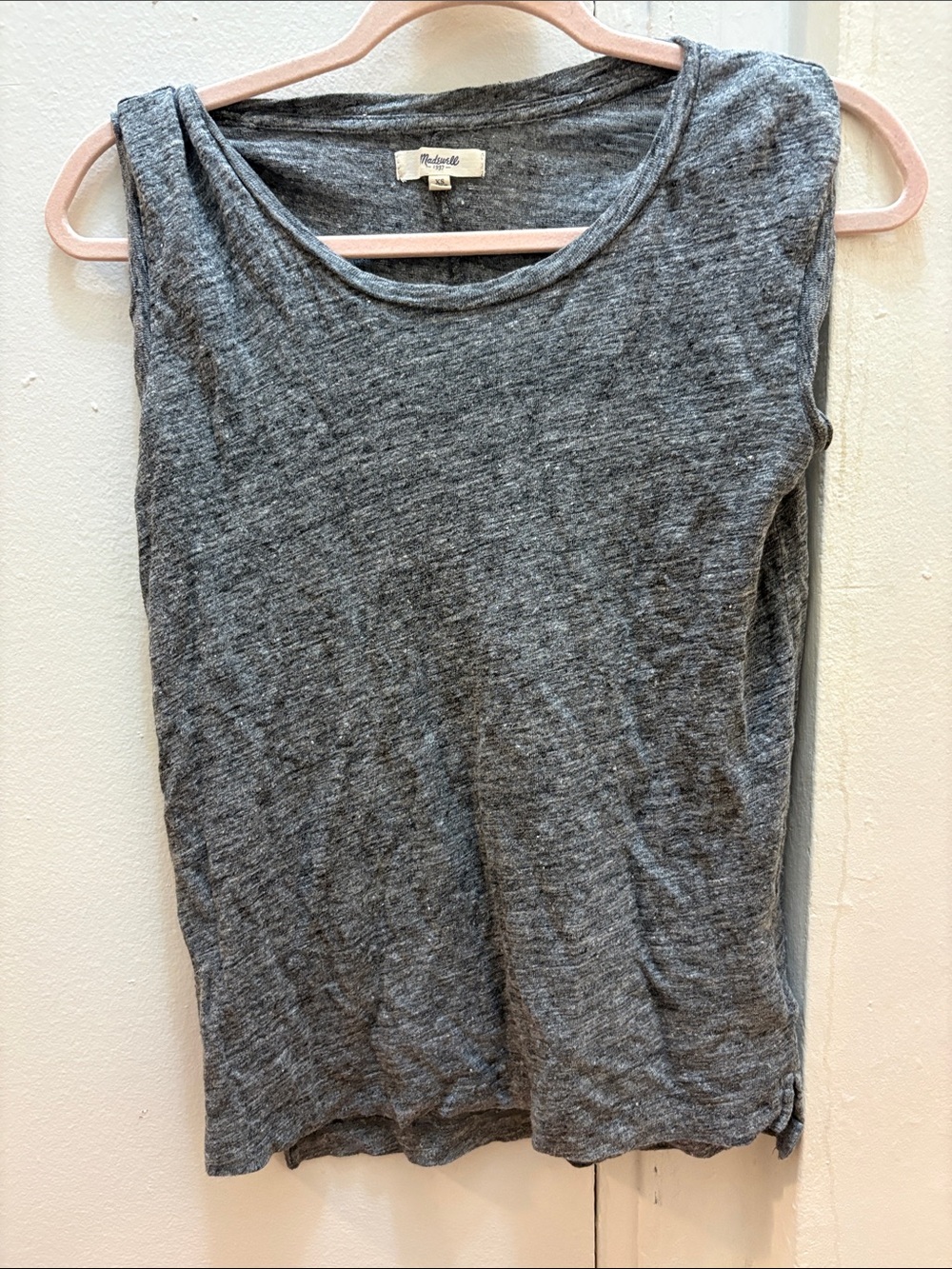 Madewell Charcoal Gray Scoop Neck Tank Top XS